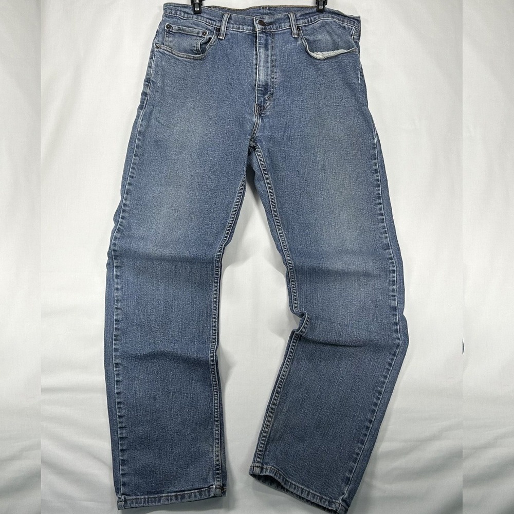 Levi 's Preloved Men's Straight Leg Jeans 505 36X32 Light Wash Denim